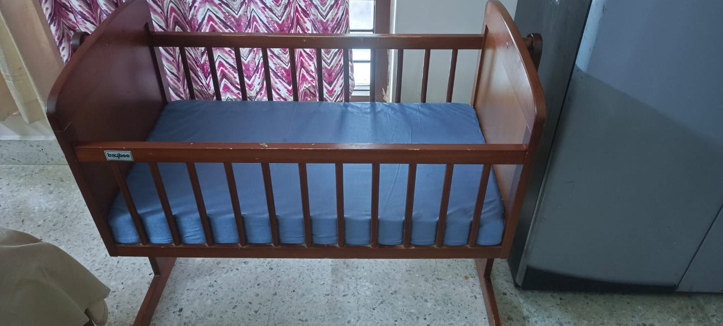 Baybee Lucenta Wooden Cradle for Newborn Baby
