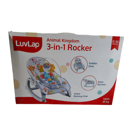 LuvLap Animal Kingdom 3-in-1 Baby Rocker