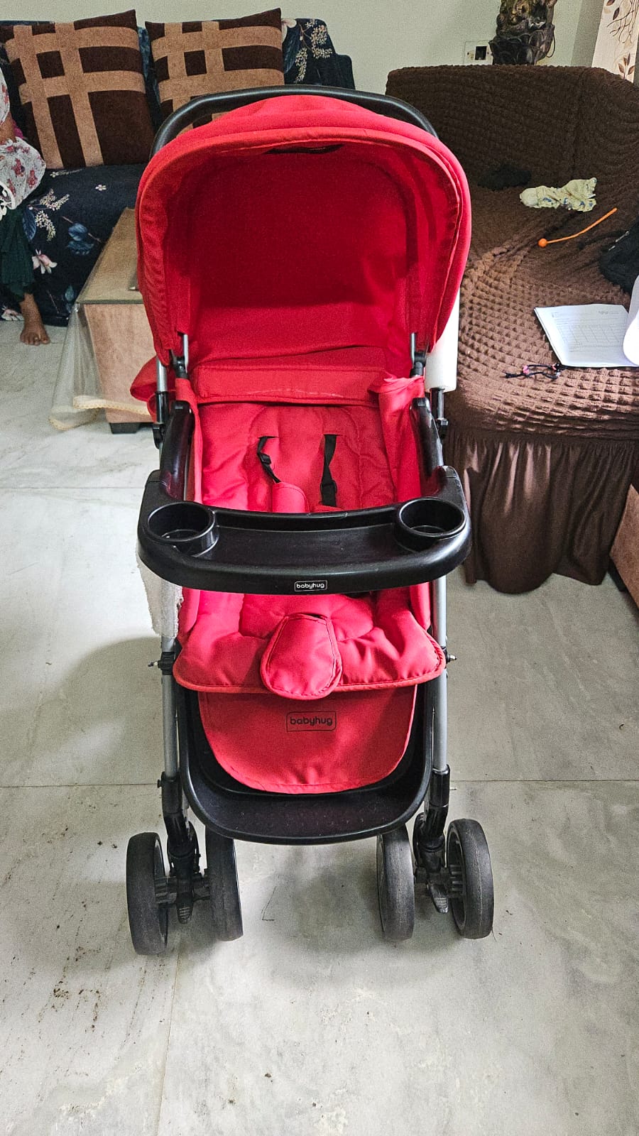 Babyhug 2 in 1 Rock and Roll Stroller Cum Rocker - Red