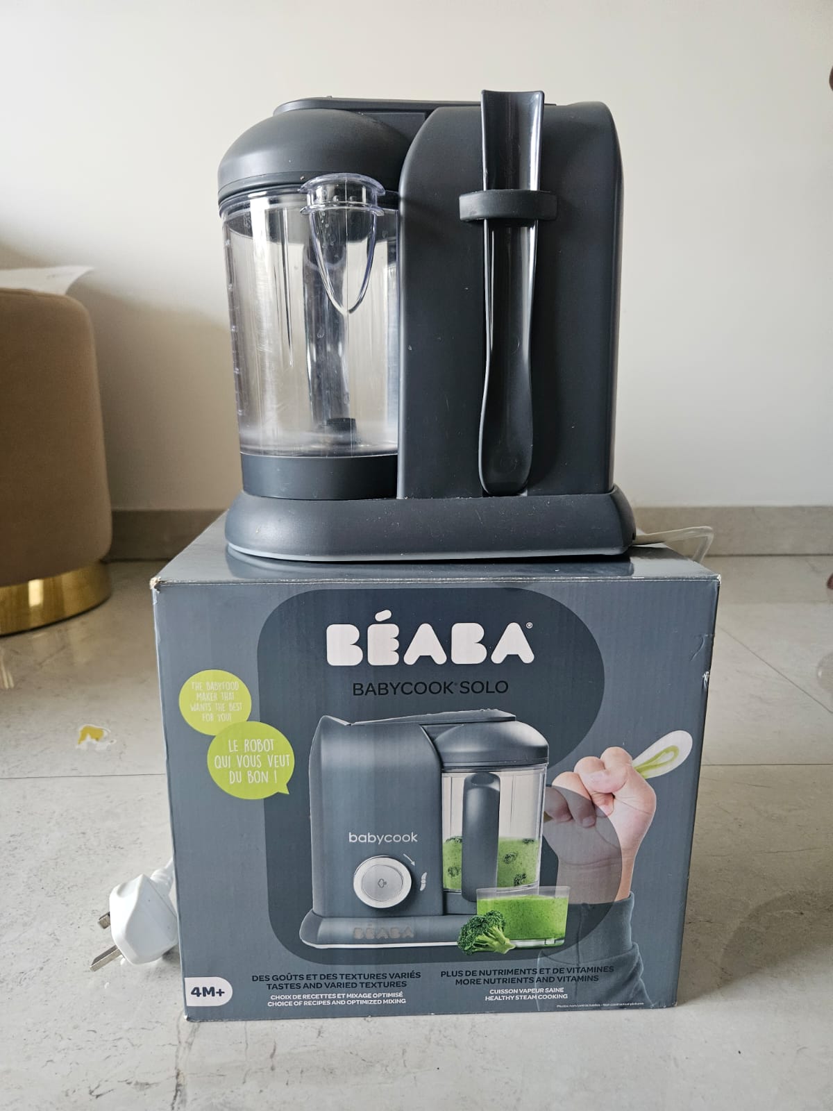 Baeba Babycook Solo 4 In 1 Baby Food Maker | Dark Grey
