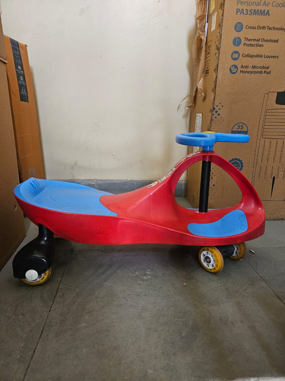 Kids Swing Car | Red & Blue