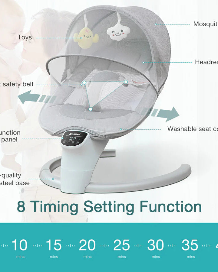 RONBEI 3 IN 1 Baby Swing Comfort Electric Cradling Swing