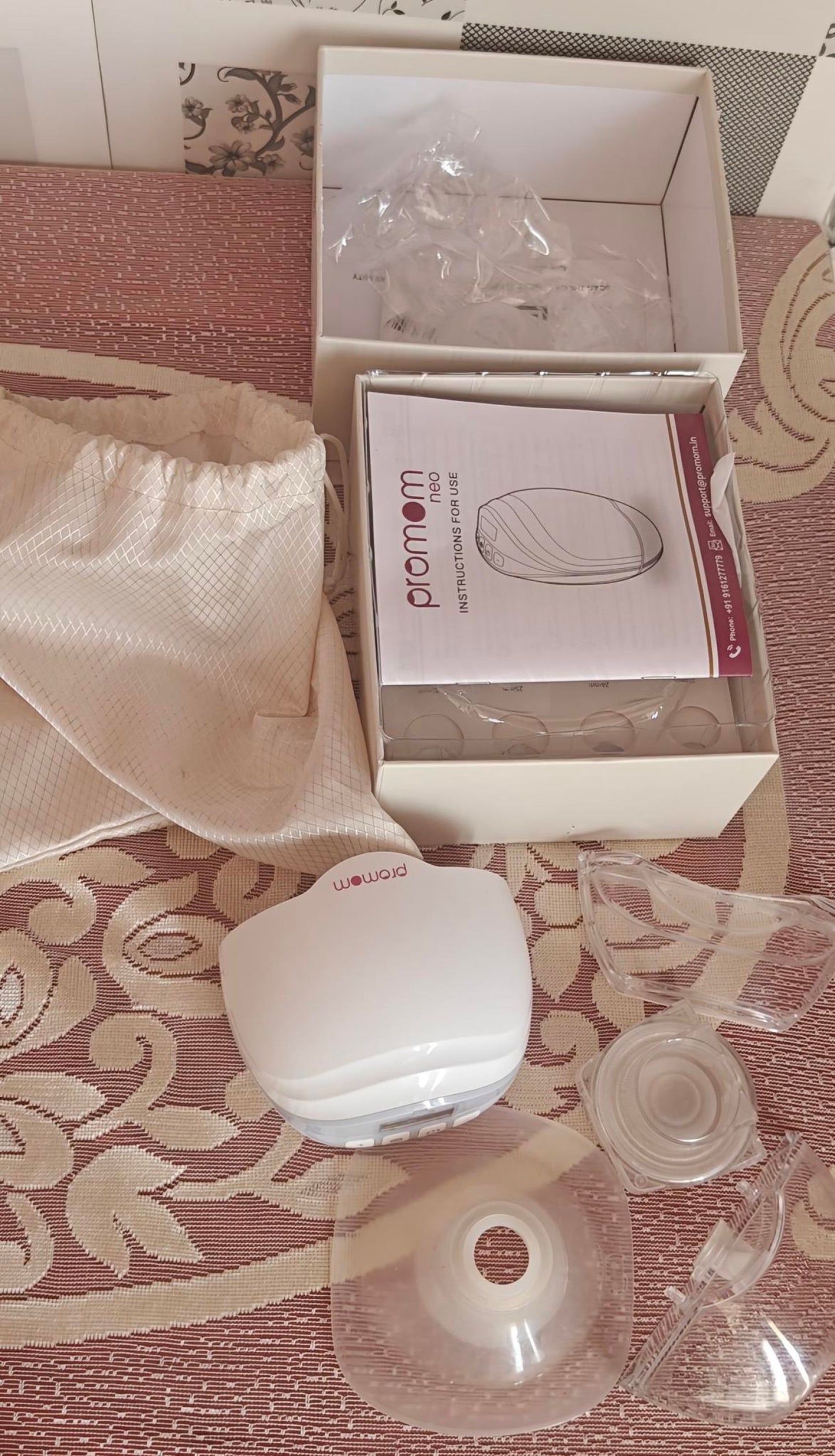 PROMOM Electric Breast Pump - Cordless/Compact/Portable/Hands-Free Pumping