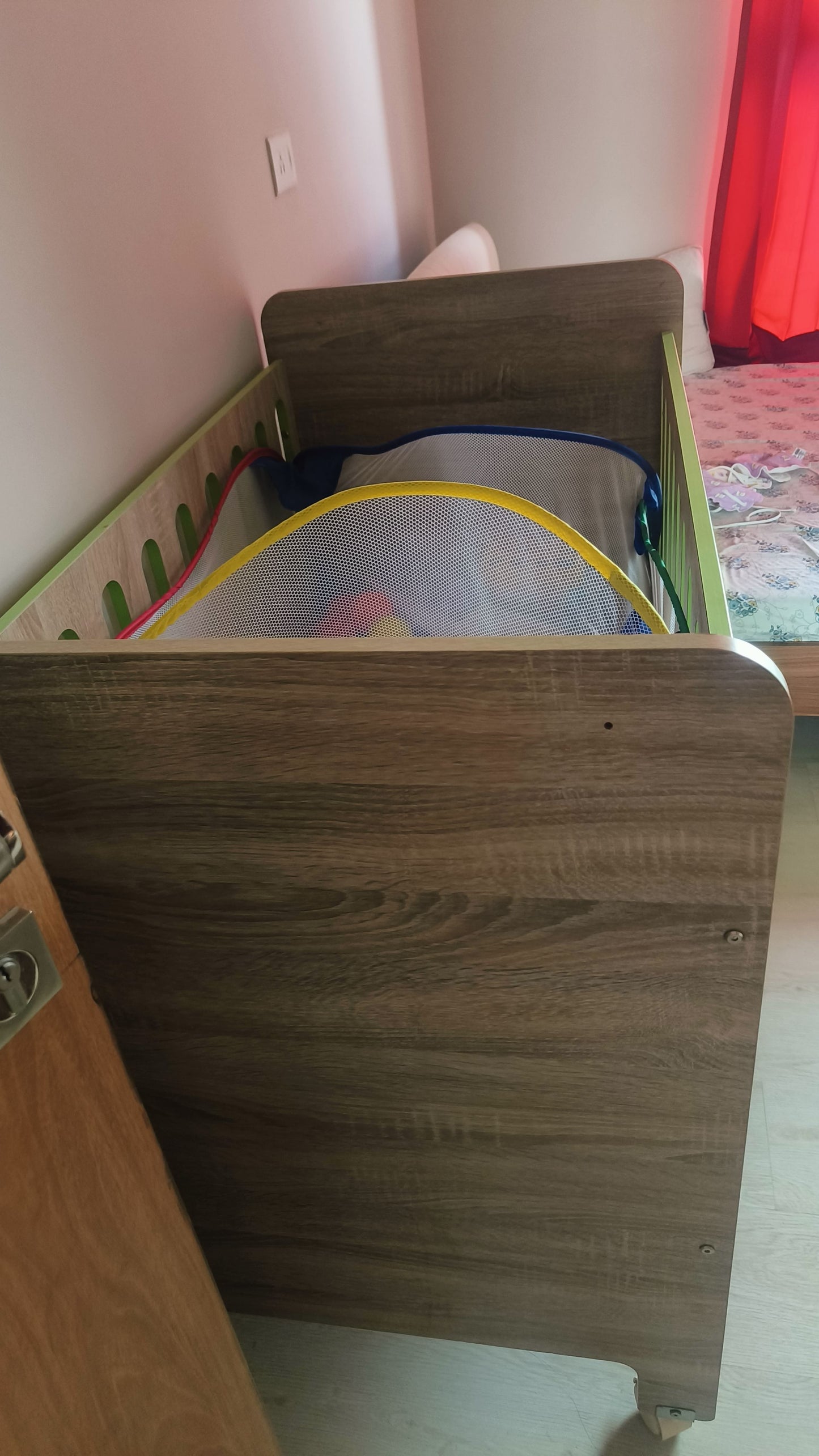 Pepperfry Romania Baby Cot With Mattress