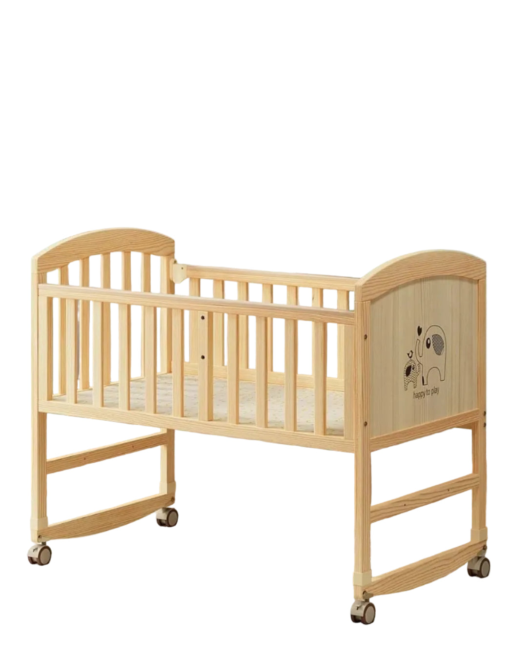 Fab n Funky Babycot - With Mattress and Hanging Toy