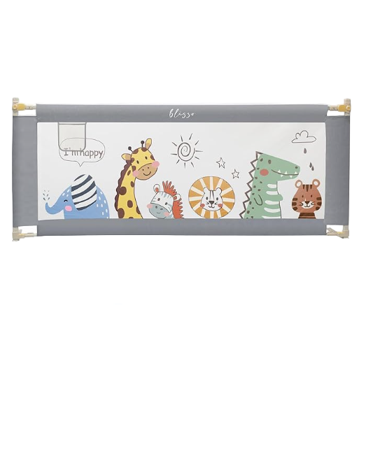 Blisso Baby Bed Rail guard for kids Safety | Single Piece, ( 6.5x2 Ft)
