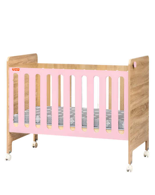 Fisher Price Romania Baby Crib with Wheels and 3 Adjustable Height ( Mattress not Included )