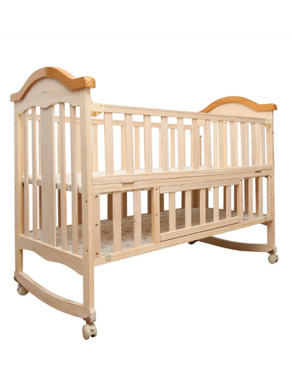 Luvlap Wooden Cot C-70 With Mattress