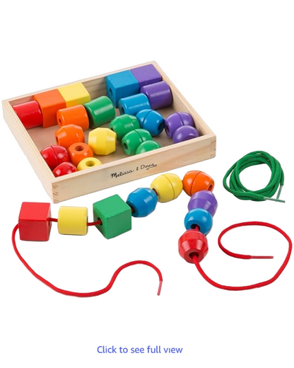 Melissa & Doug Building Block Primary Lacing Beads