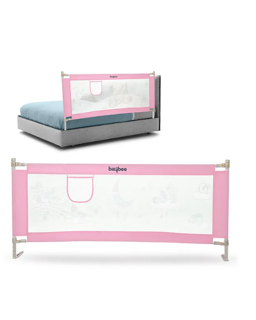 Baybee Adjustable Height Baby Bed Rail | Single Piece, ( 150x63 cm)