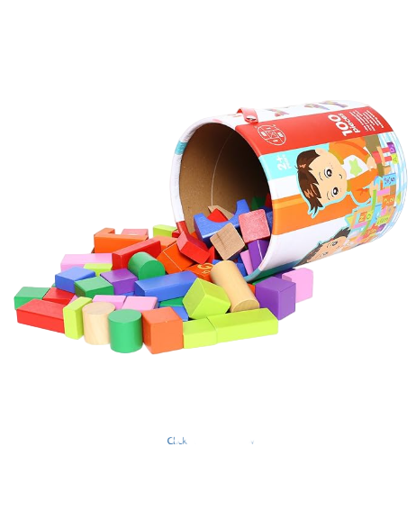 MI 100Pcs Wooden Learning Blocks for Kids