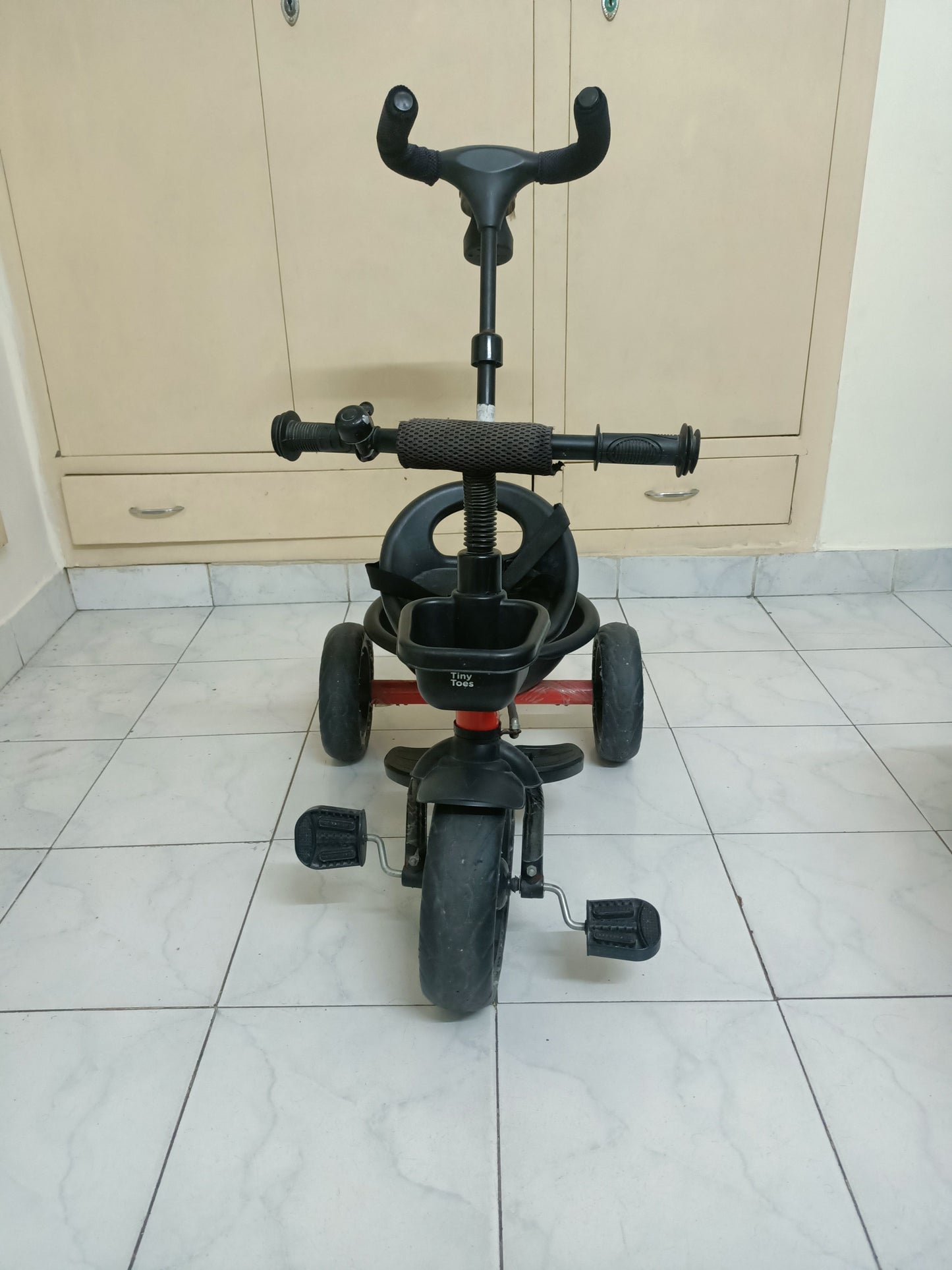 R for Rabbit  Tricycle in Red colour