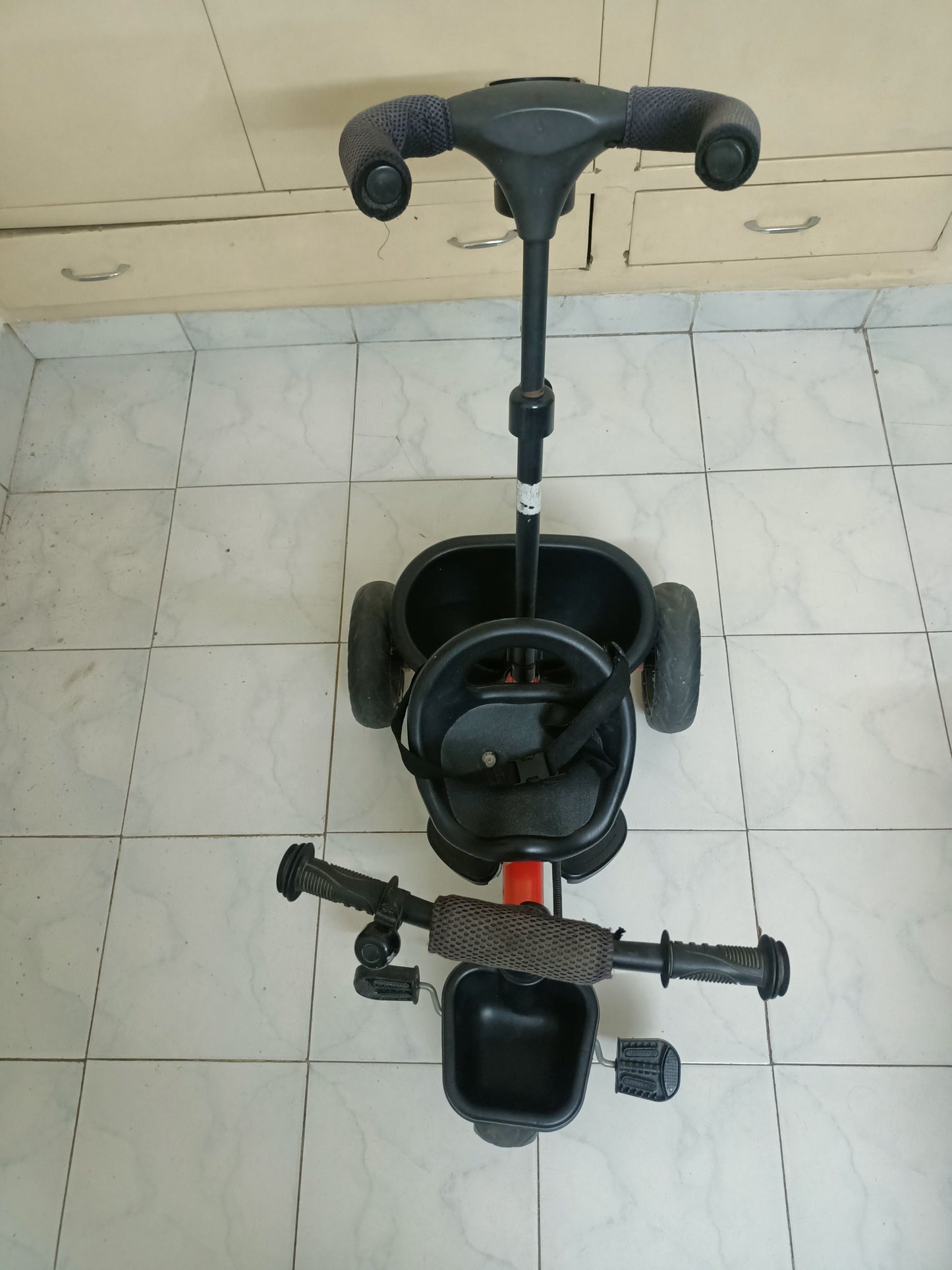 R for Rabbit  Tricycle in Red colour