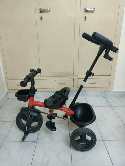 R for Rabbit  Tricycle in Red colour