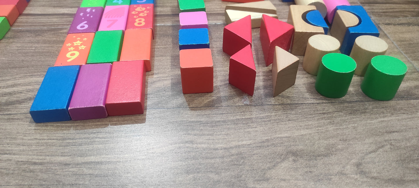 Mi Wooden Learning Blocks for Kids - 100 Pcs