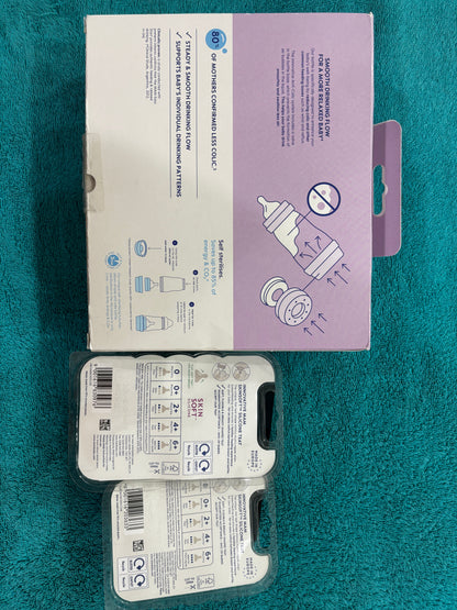 MAM MAM Easy Start Anti-Colic Baby Bottles + Teats for 4/6 Months +