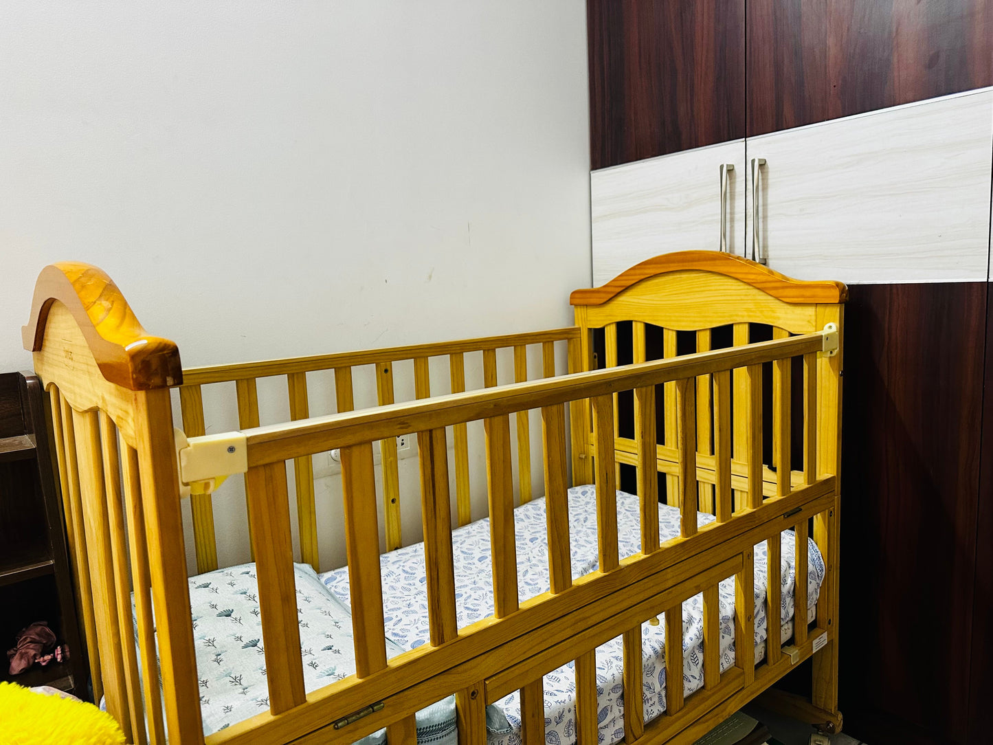 Luvlap Wooden Cot C-70 With Mattress