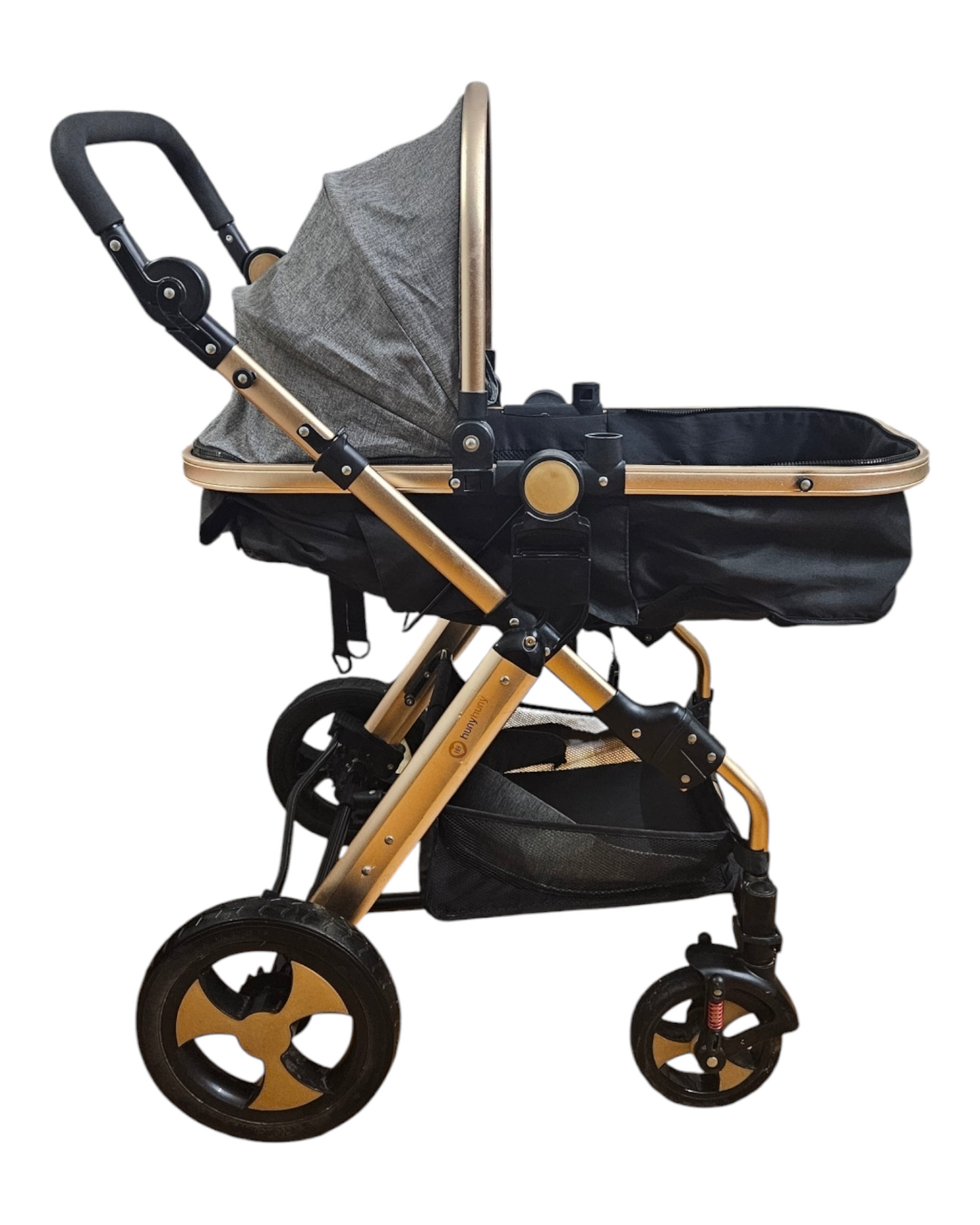 Huny Huny Flight Friendly Stroller Pram with Reversible Bassinet | For 0-4 Years