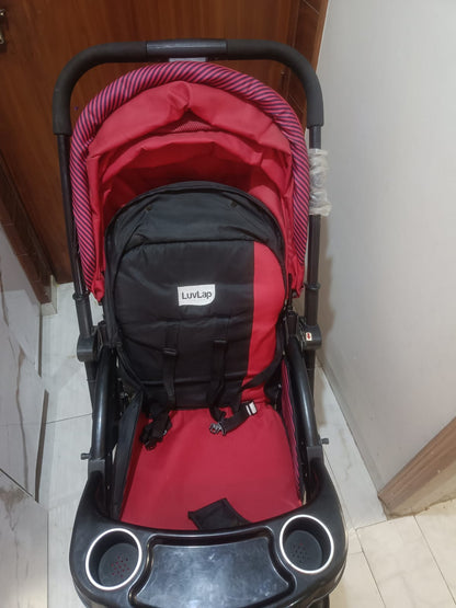 LuvLap Galaxy Stroller, Red | 0-3 Years