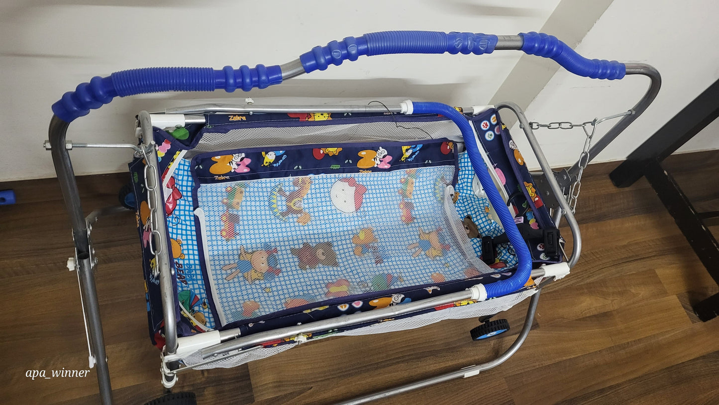 Foldable Cradle with Swing ( Palna ) for New Born