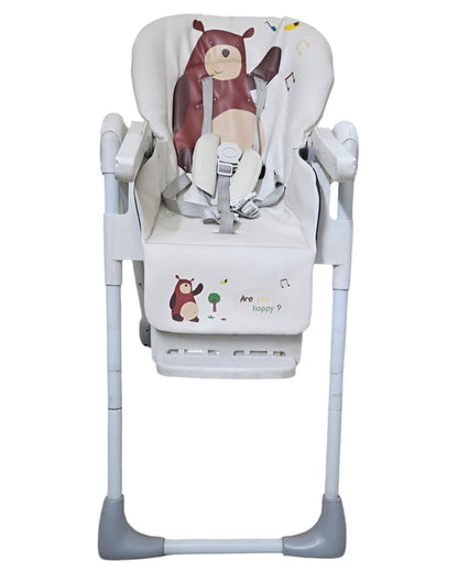 R for Rabbit Marshmallow Lite High Chair, 2022, Grey, Gently Loved