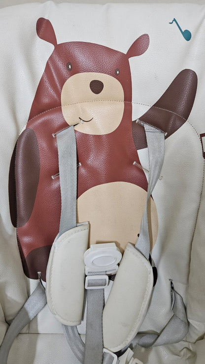 R for Rabbit Marshmallow Lite High Chair, 2022, Grey, Gently Loved