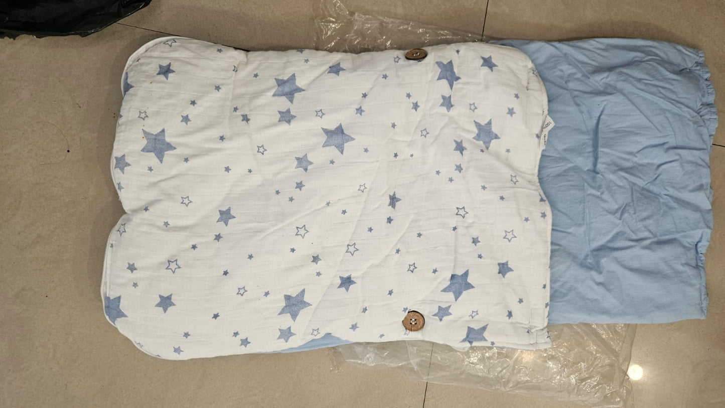 Haus & Kinder Baby Muslin Carrier Nest Cum Sleeping Bag | Green