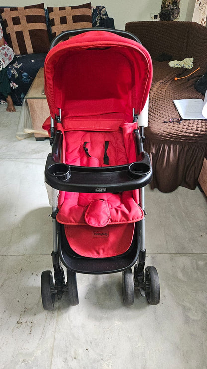 Babyhug 2 in 1 Rock and Roll Stroller Cum Rocker - Red