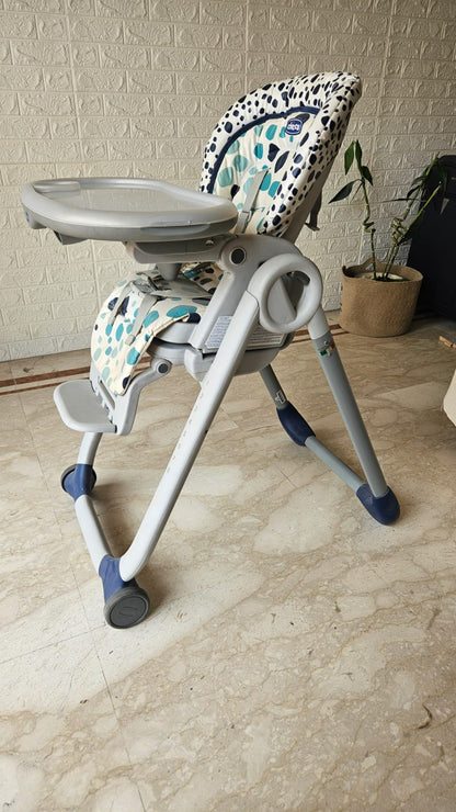 Chicco Polly Progress 5-in-1 High Chair | White Printed