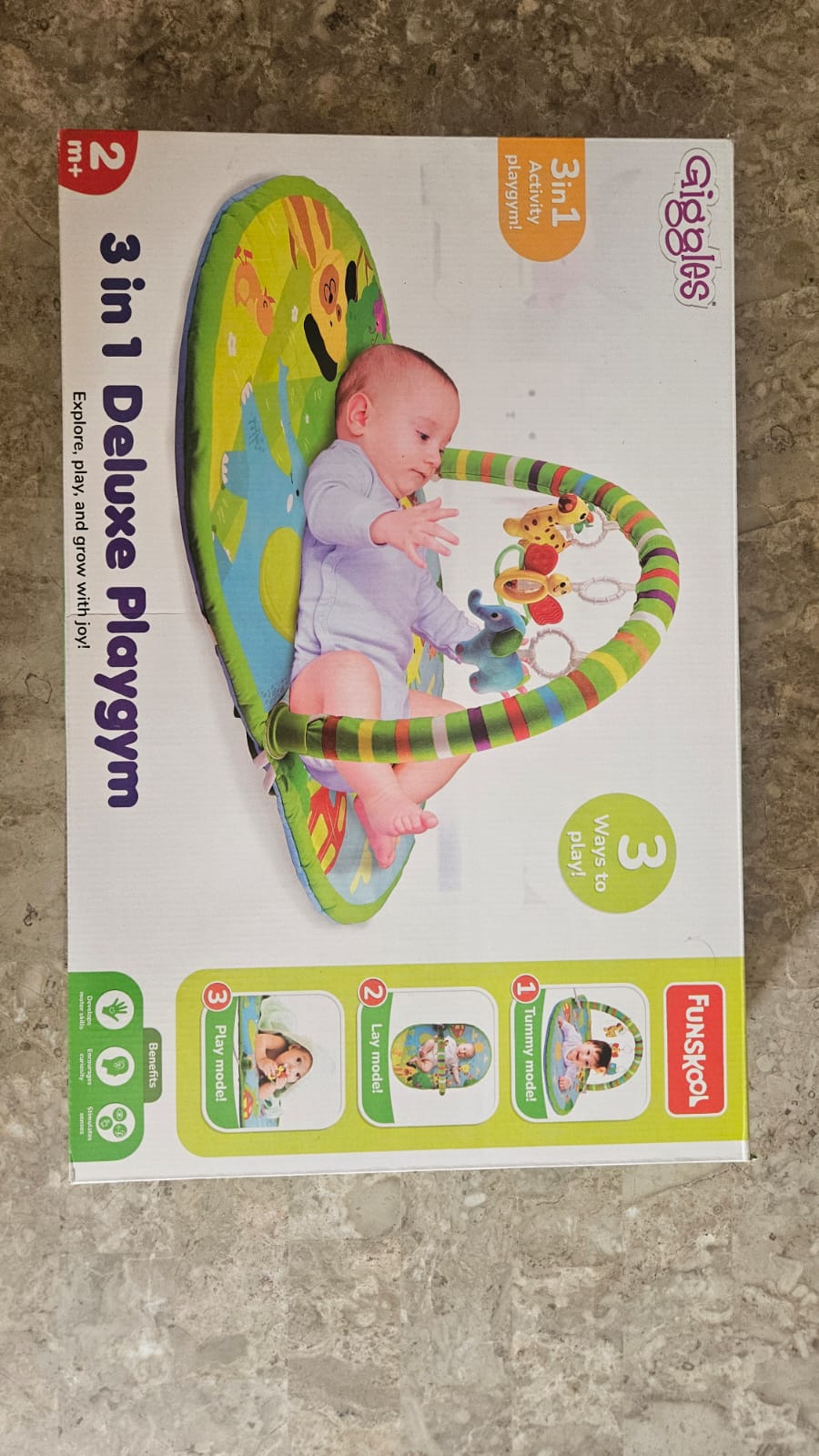Giggles Funskool 3in1 Deluxe Playgym | For 2Months+