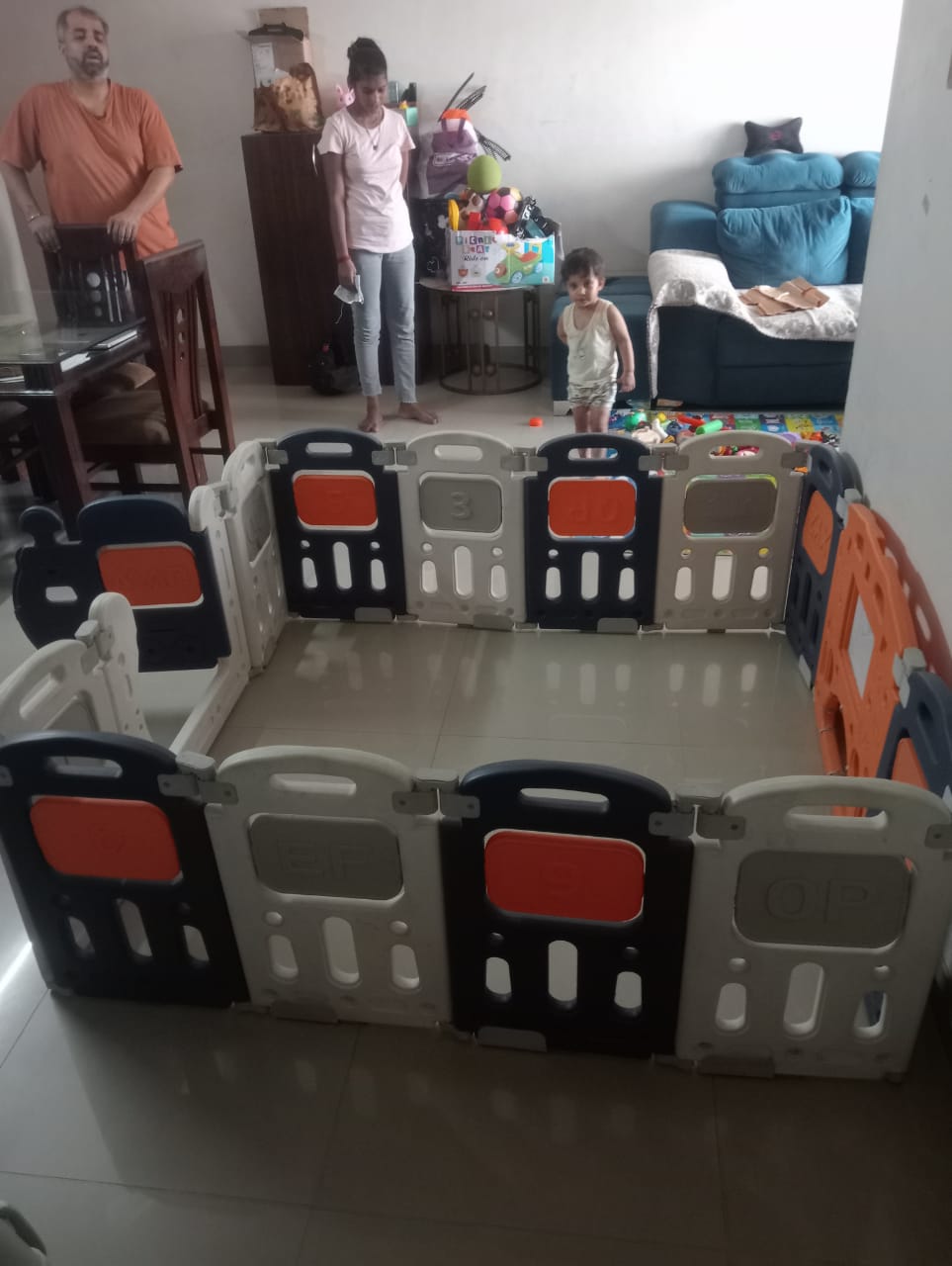 Monbebe Baby Fence 14 Panels Foldable Baby Playpen