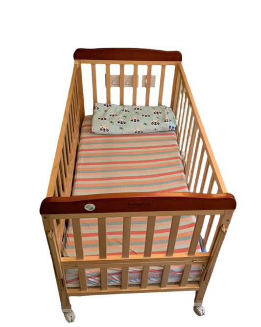 Babyhug Hamilton Cot With Sleepy Cat Mattress