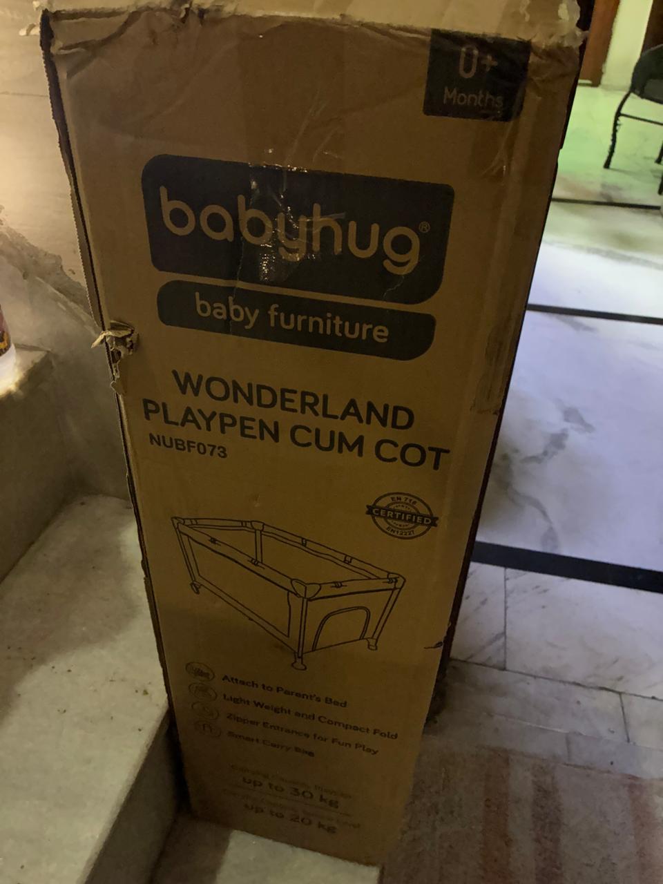 Babyhug Wonderland Playpen Cum Cot | 0 Months+