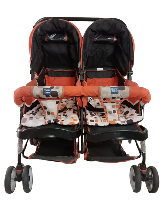 Mee Mee Comfortable Twin Pram | For 0-3 Years