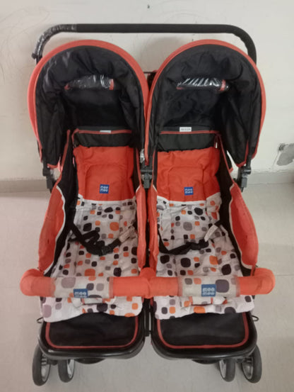 Mee Mee Comfortable Twin Pram | For 0-3 Years