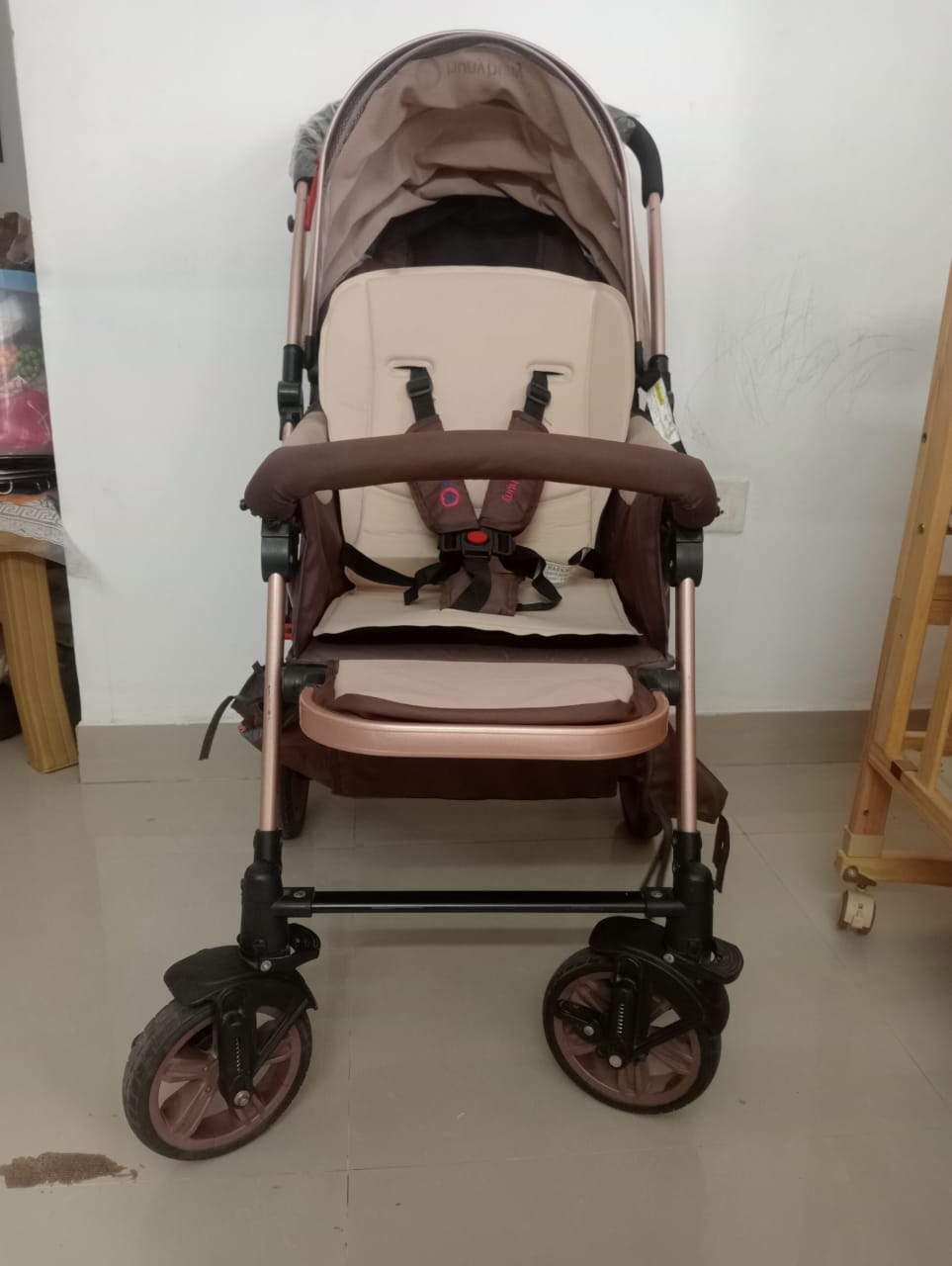 Huny Huny Reversable Handle Pram/Stroller | For 0-4 Years