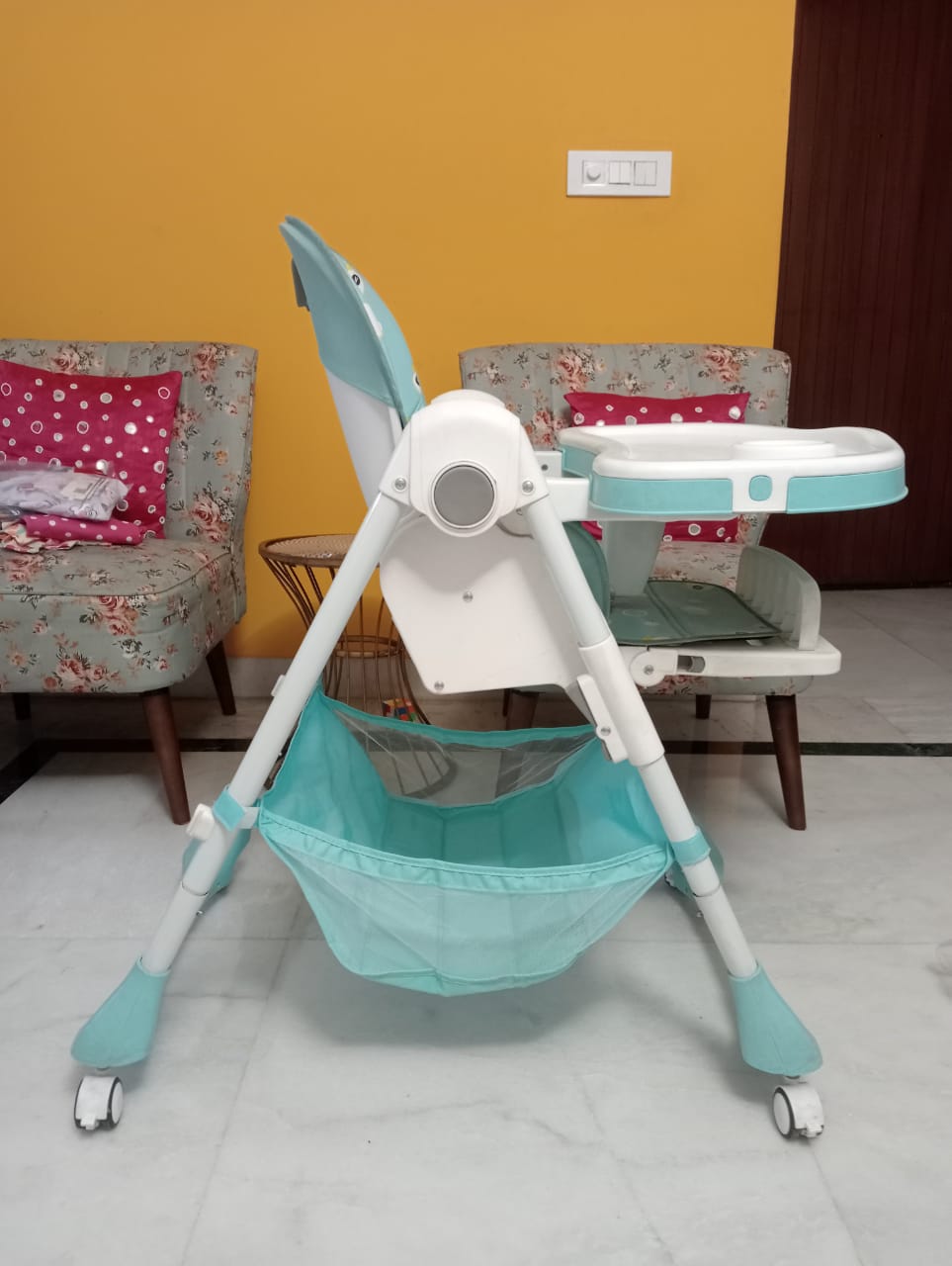 R for Rabbit Marshmallow High Chair , Blue, 2023