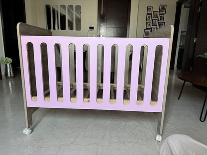 Fisher Price Romania Baby Crib with Wheels and 3 Adjustable Height ( Mattress not Included )