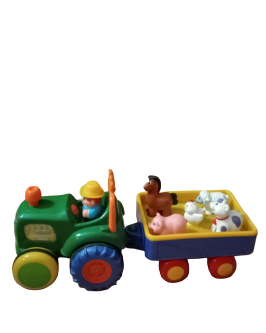 Kiddieland: Light N' Sound: Farm Tractor - Vehicle & Animal Toy Playset