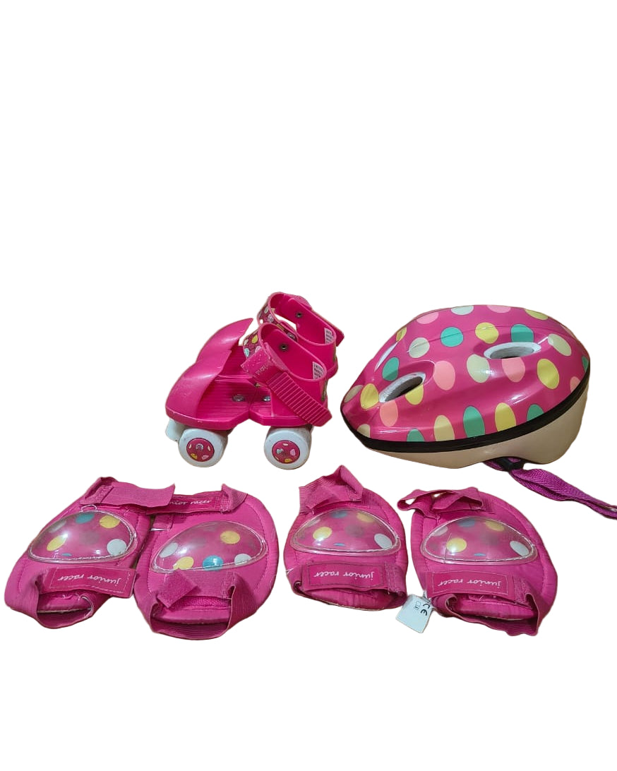Pink Skating Kit - Helmet, Knee Pads and Skates