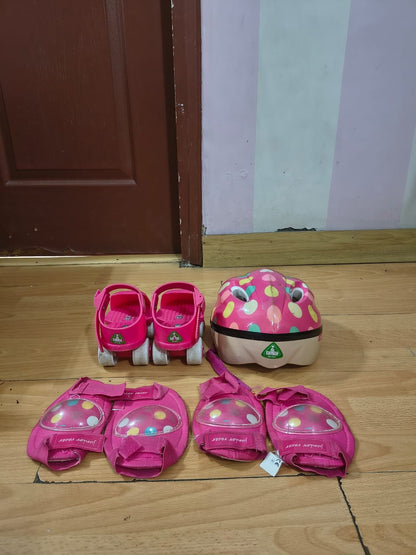 Pink Skating Kit - Helmet, Knee Pads and Skates