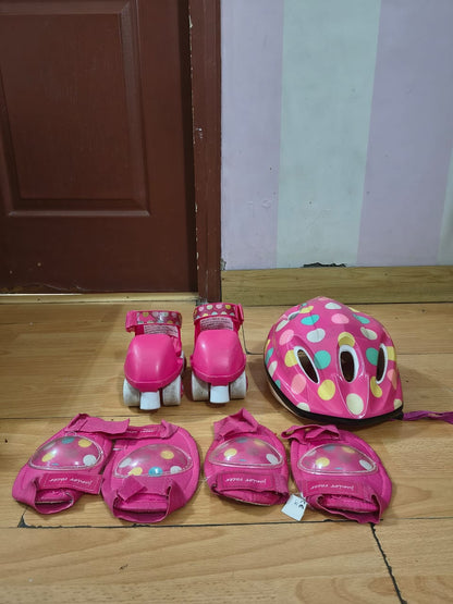 Pink Skating Kit - Helmet, Knee Pads and Skates