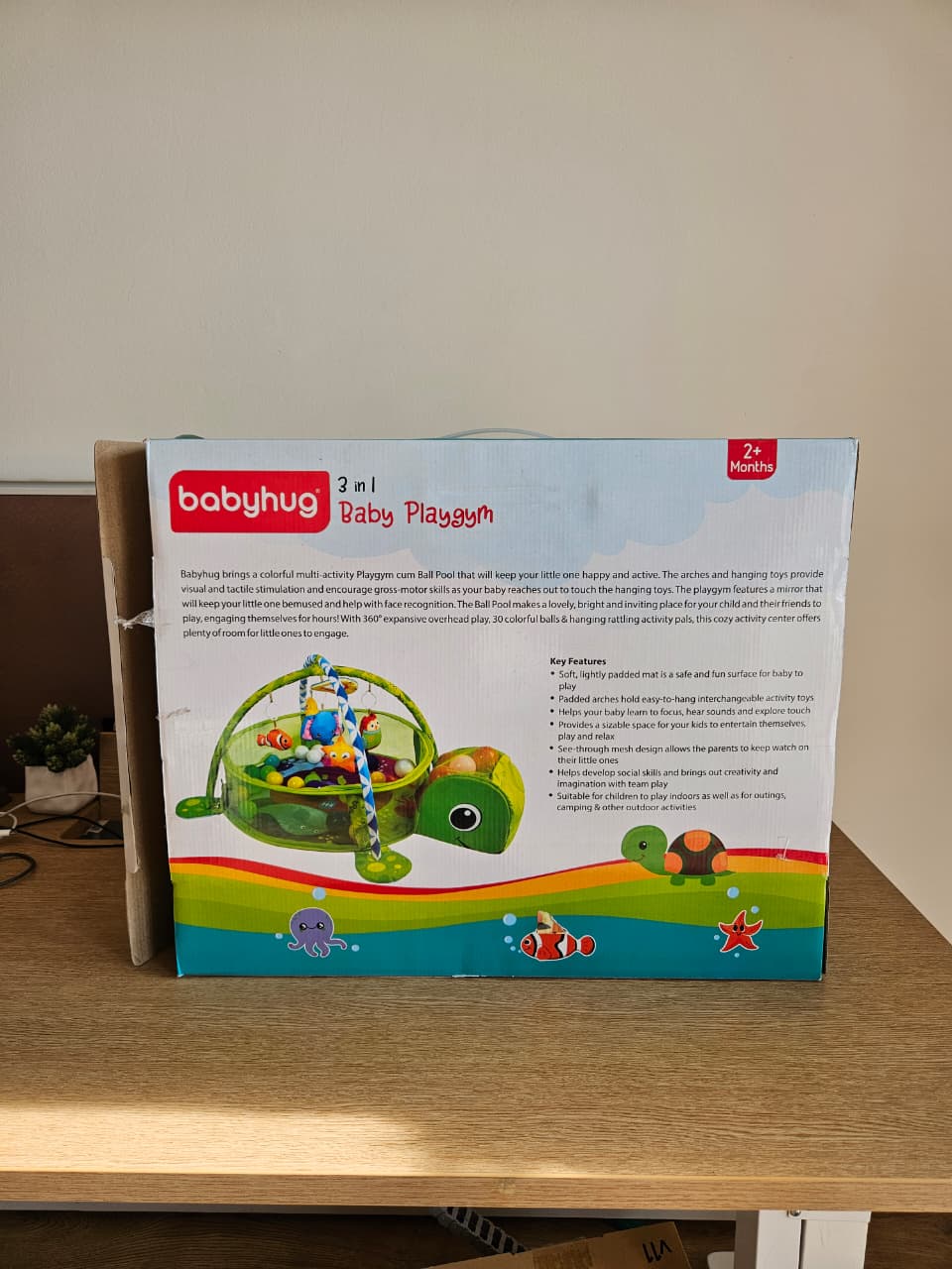Babyhug 3-in-1 Playgym, Box opened, never used
