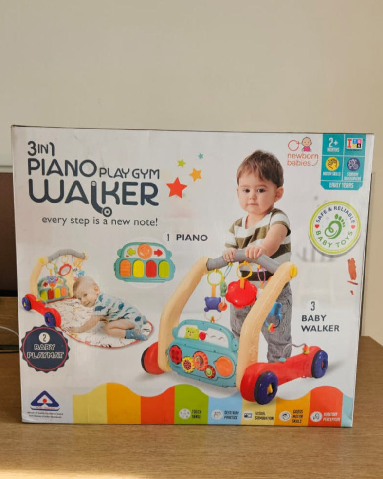 iToys 3-in-1 Piano Playgym with walker, Brand New