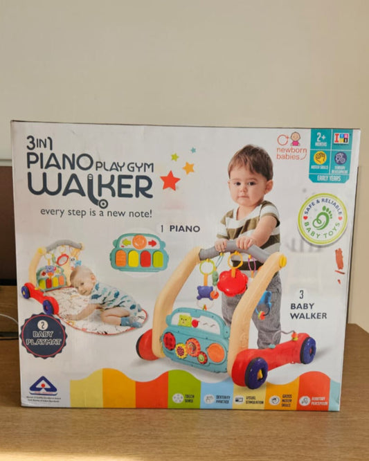 iToys 3-in-1 Piano Playgym with walker, Brand New