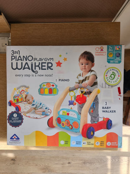 iToys 3-in-1 Piano Playgym with walker, Brand New