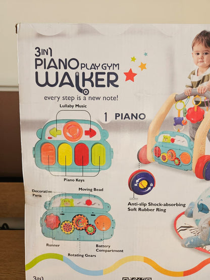 iToys 3-in-1 Piano Playgym with walker, Brand New