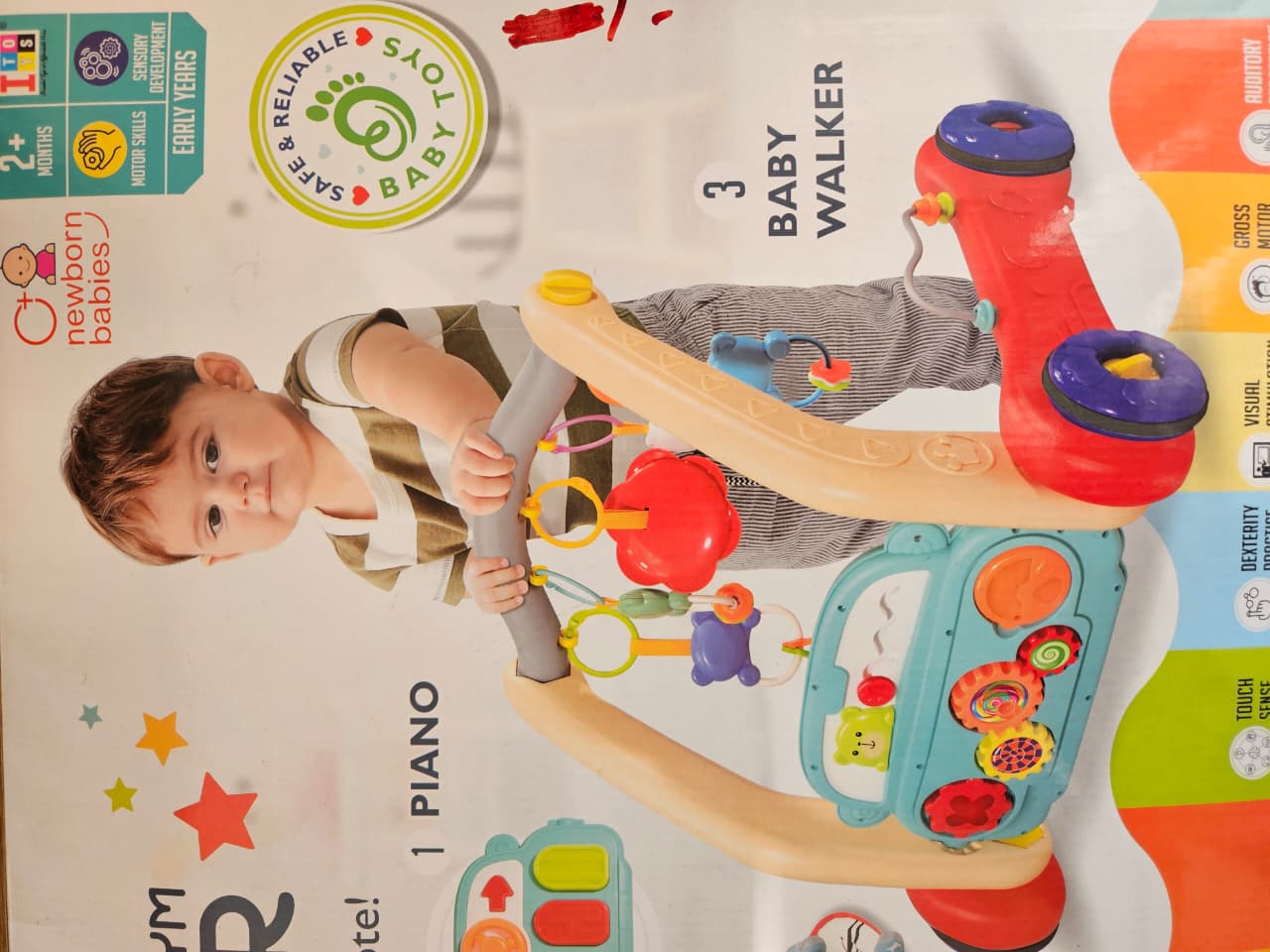 iToys 3-in-1 Piano Playgym with walker, Brand New