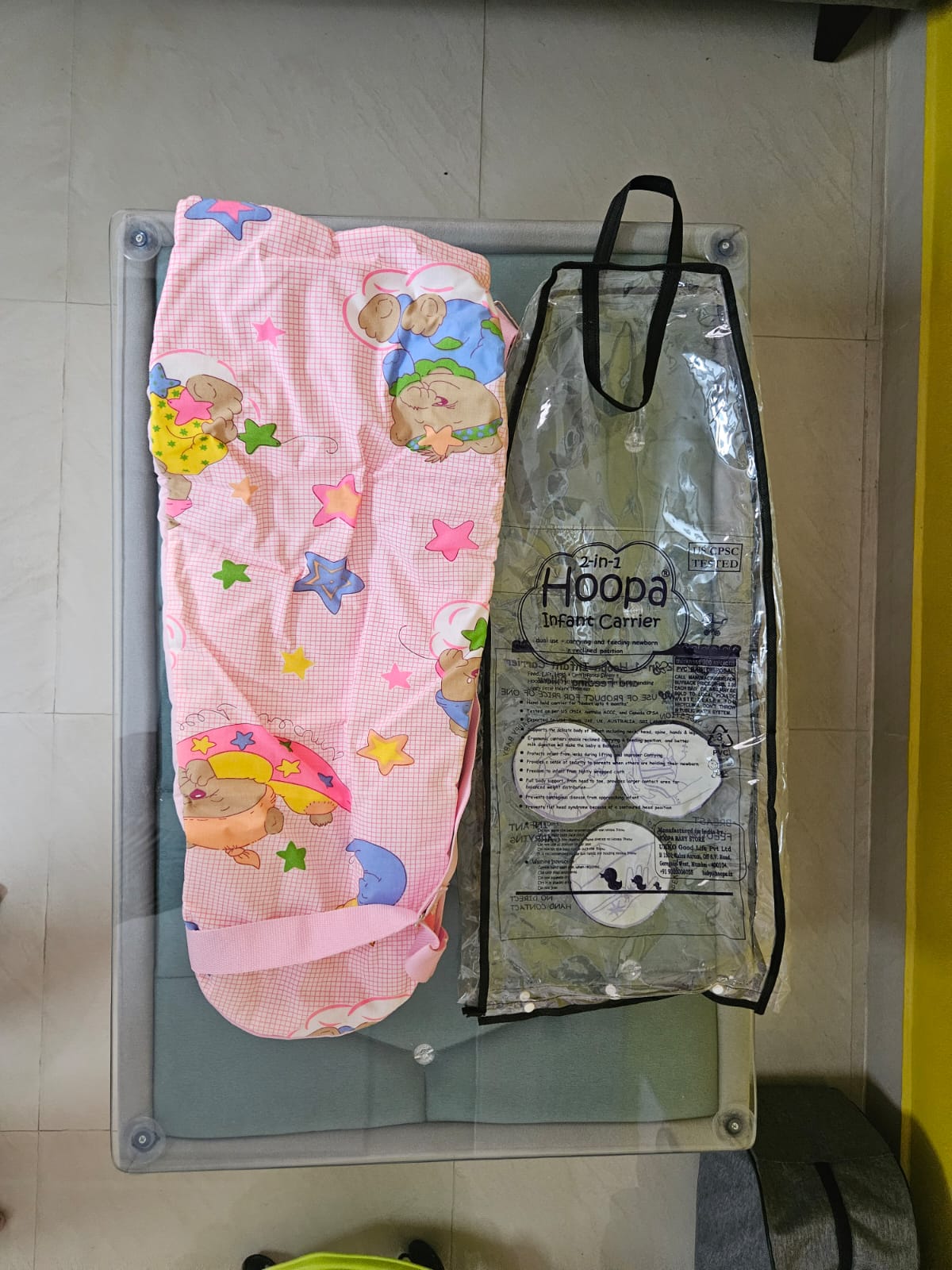 Newborn Combo - Baby Bedding set with mosquito net (Baybee) + Feeding Pillow ( Hoopa)  Combo