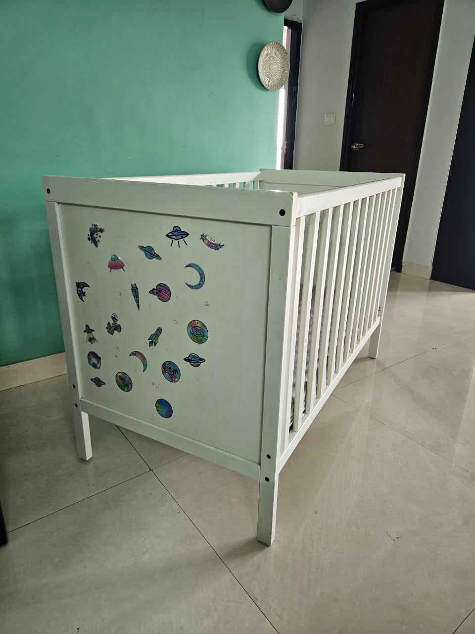 Ikea Sundvik Cot With Mattress & Mattress Protector